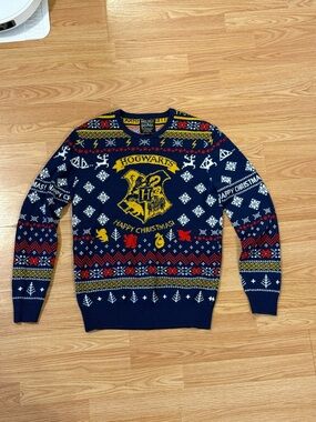 Harry Potter Hogwarts Ugly Christmas Sweater BoxLunch Medium Unisex
